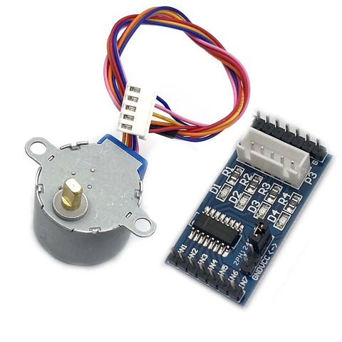 Kiro&Seeu 28BYJ-48 DC stepper motor with ULN2003 driver board, blue housing, 5V, multi-color wires for Arduino