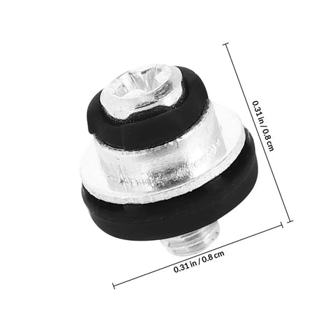Close-up of a single piece from the 10 Pack M3 8x8.7mm Black Hard Drive Screws for Laptop and Desktop Repair with measurements.
