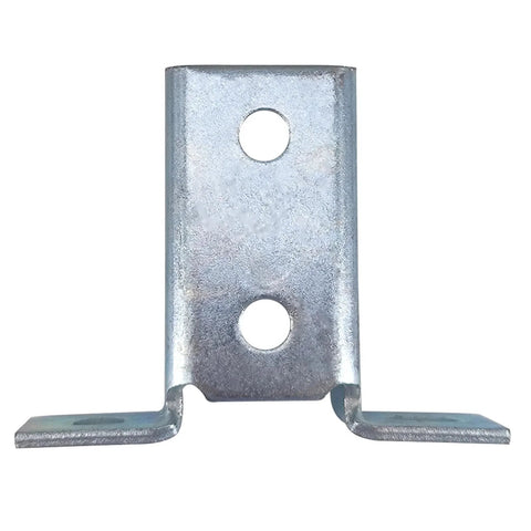 Eight Hole Wing Shape 90 Degree Connector Bracket for One Half Inch Bolt in One and Five Eighths Inch Strut Channel, front view