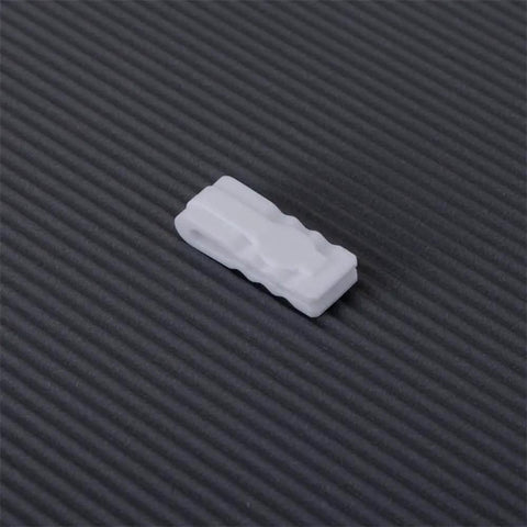 10 Pack Vacuum Bag Clips With Sliding Grip For Tight Seals, white plastic clip on dark textured background