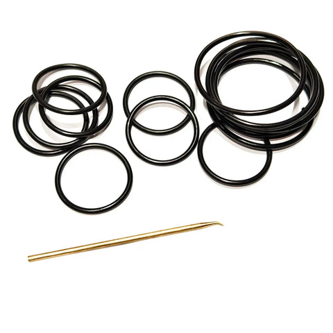 Hydraulic O Ring Seal Kit Buna N 90D 212 Piece Assortment For Fittings And Hoses With Brass O Ring Pick Tool
