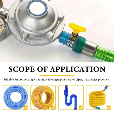 Adjustable 30-Piece Stainless Steel Hose Clamps Set For Automotive And Plumbing 8-29mm with thumb screw connection on green hose