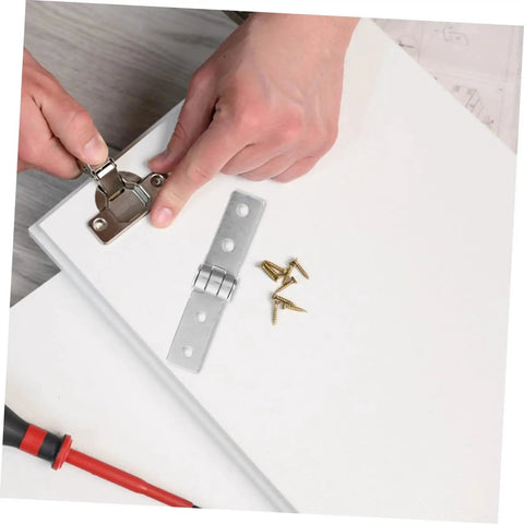 Heavy Duty Stainless Steel Cabinet Hinges For Industrial Boxes And Cabinets With Flat Folding Design And High Load Capacity Suitable For Electrical Distribution Boxes And Wood Boxes Beefy And Reliable Hardware For Tough Industrial Applications, close-up.