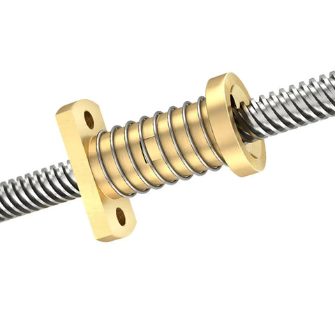 2pcs brass T8 anti-backlash spring-loaded nuts for 8mm Acme Z-axis threaded rod