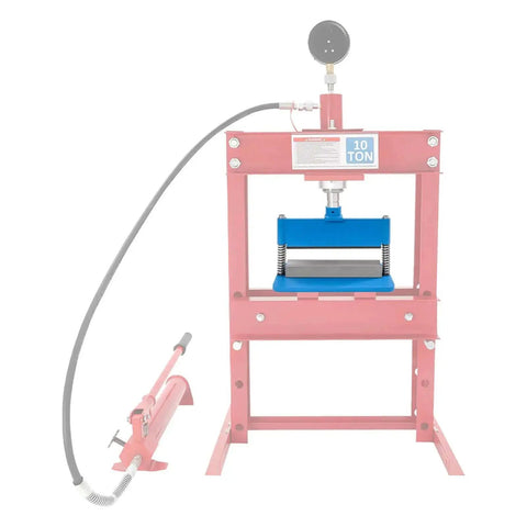 12 Inch Press Brake Attachment for Standard 12/20 Ton Hydraulic Shop Presses with 90 Degree Bends in Durable Blue Finish