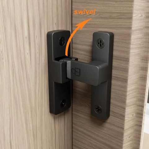 Heavy Duty Flip Latch Lock 90 Degree Or 180 Degree Sliding Swing Door Bolt For Gate Barn Garage Garden Fence Shed Window Cabinet Gold Finish Zinc Alloy Construction Weather Resistant For Outdoor And Indoor Use Easy To Install Durable Security mounted on wooden door