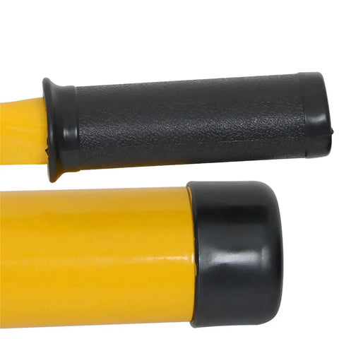 Close-up of handle on 10 Ton Hydraulic Knockout Hole Punch Driver Kit for One Half to Two Inch Electrical Conduit Holes