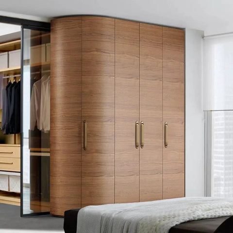 Modern bedroom closet with Antique Brass Cabinet Pulls With Backplate Spacer 2 Pack 5 Inch Center To Center Kitchen Drawer Handles.