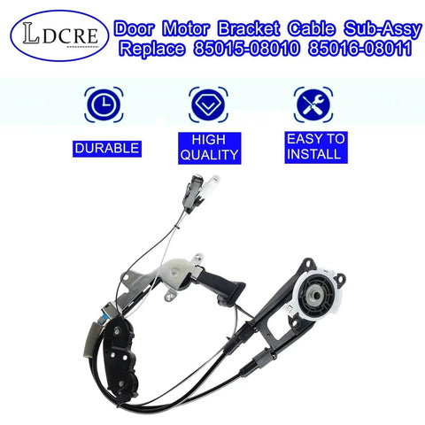 Driver Side Power Sliding Door Cable Sub Assembly With Motor Bracket For Toyota Sienna 2011-2020 Replacement Direct Fit OE 85016-08011 And 85015-08010