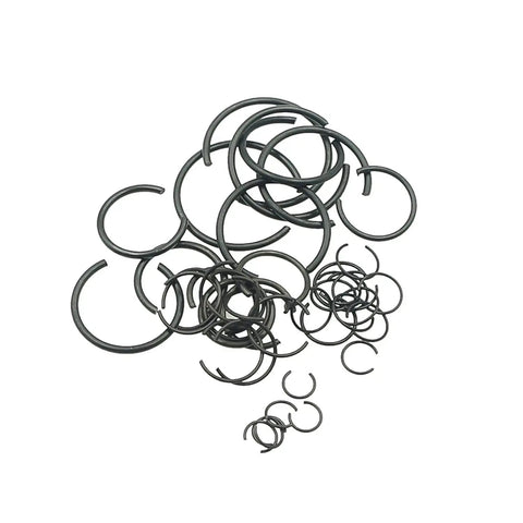Pro Grade 310-Piece Round Wire C Clip Snap Ring Set, 14 Sizes For Holes 7mm To 30mm, Internal Retaining Rings Kit in carbon steel
