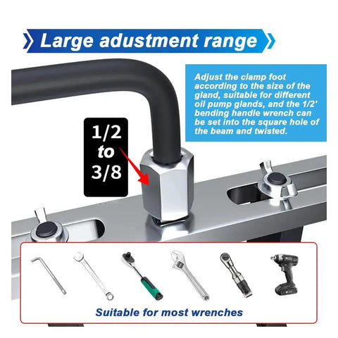 Universal Fuel Pump Removal Tool With Adjustable Lock Ring Spanner For Most Vehicles, 3/8 to 1/2 inch adjustment view