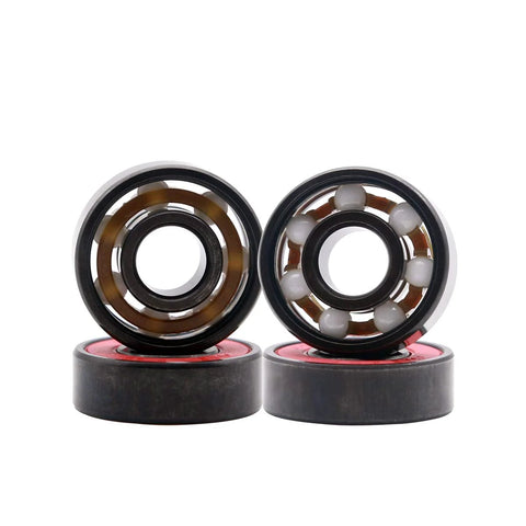 Z-First 608RS hybrid black ceramic bearings, two units with white ceramic balls