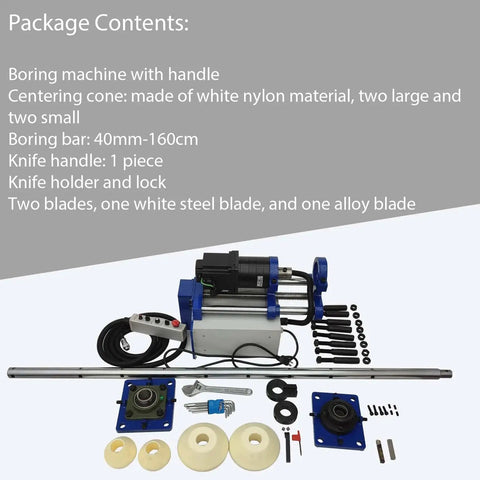 Pro Grade Portable Line Boring Machine For Excavators And Loaders With 110V 1500W Power Bore 45-160 Mm 1.77-6.3 In.