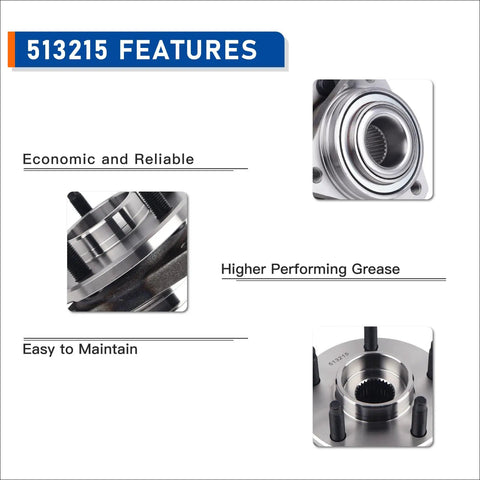Front Wheel Hub And Bearing Assembly Compatible With 2004 2007 Pontiac G6 And 2004 2007 Chevy Malibu Non ABS 5 Lug Replacement features