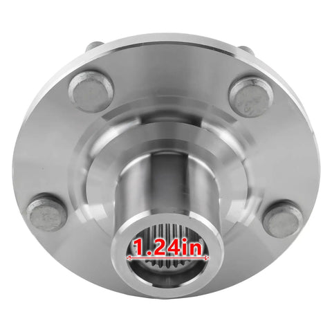 Front view of a wheel hub with bolts, Front Wheel Bearing And Hub Assembly Set Of 2 For Toyota Camry 2004-2017 2.5L 3.0L 3.5L V6 TopNotch Replacement