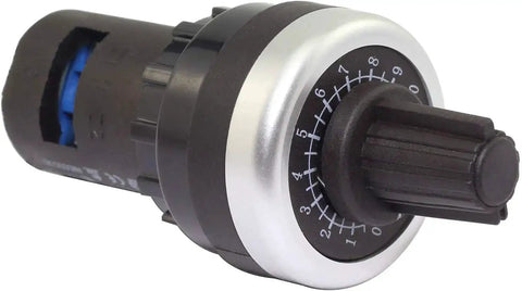 5K Ohm Rotary Potentiometer with Switch for Variable Speed Drives VSD VFD, IP65 Waterproof, 22mm Mounting Hole LA42DWQ22