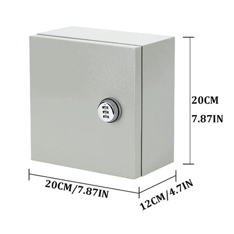 Sturdy Beefy Stainless Steel Electrical Enclosure Box Waterproof Wall Mount Junction Box Explosion Proof Project Box For Electrical Equipment 20x20x12cm Outdoor Industrial Grade Corrosion Resistant Rainproof Cable Junction Cabinet