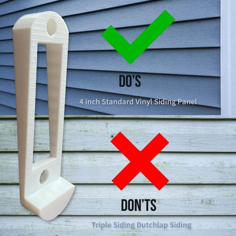 Angled 4 Inch Siding Mount Kit For Arlo Wired Video Doorbell Cedar Siding Aluminum Vinyl Hardi Board Wedge Design For Wired Arlo Doorbell No Brainer Install Weatherproof Camera Mount Not For WiFi Version showing compatibility with standard vinyl siding not Dutchlap.