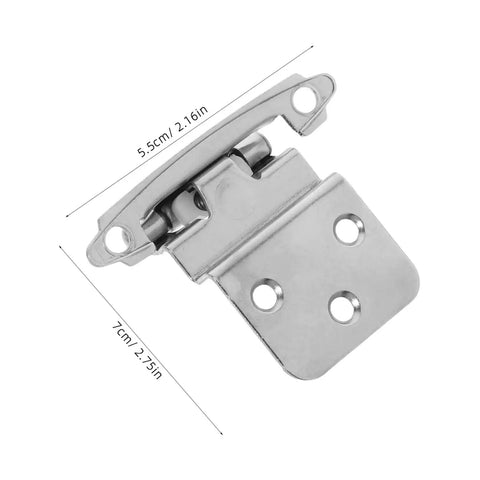 Metal cabinet hinge from 8 Pack Heavy Duty Self Closing Inset Cabinet Hinges For Kitchen And Bathroom Cabinets Flush Mount Hardware