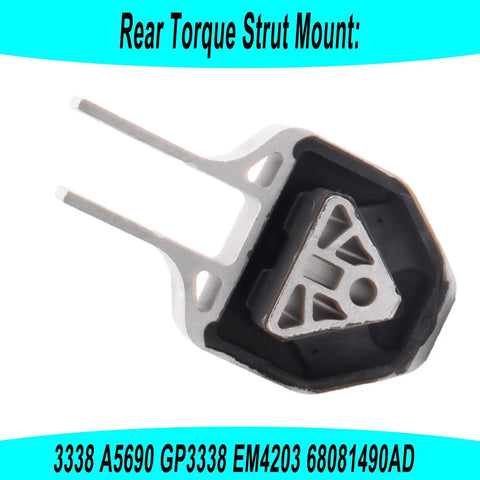 Dodge Dart Beefed-Up Engine And Transmission Mount Kit 2013-2016 2.0L 2.4L Replacement rear torque strut mount view