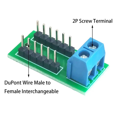 5Pcs 2x6 Terminal Block Distribution Module With 2P Screw Terminal To 2.54mm Pitch Dupont Pin Header Connector, green PCB