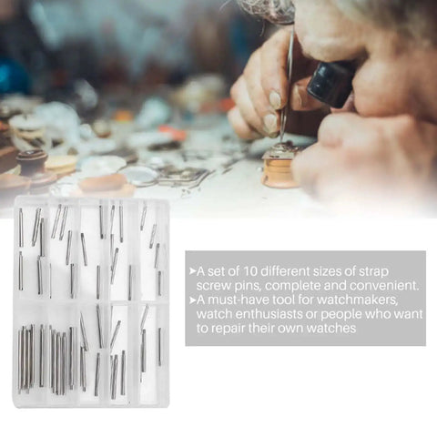 Watch Band Pins And Spring Bar Replacement Kit For Easy No Sweat Fixes Stainless Steel Pins In Two Boxes With Ten Sizes