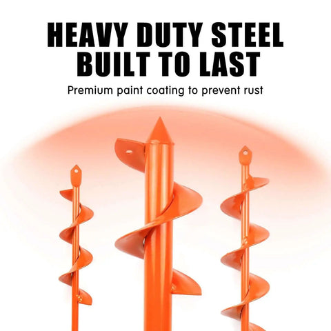 Set Of 3 Garden Auger Drill Bits For Planting In 1.6 X 8.6 In, 3 X 12 In, And 2 X 14.5 In Sizes For Three Eighth Inch Hex Drive Drills