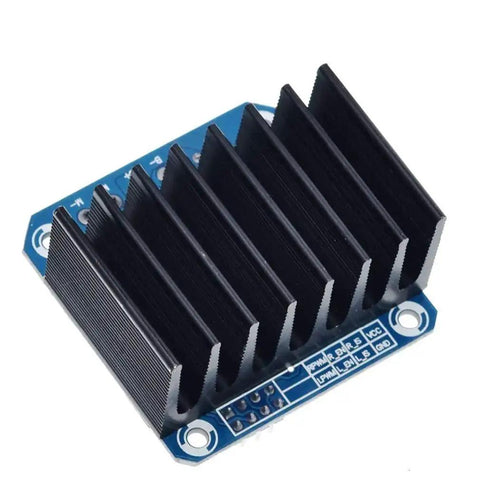 Beefy BTS7960 43A High Power Motor Driver Module for Arduino with heat sink, 5V isolated MCU, and PWM1 PWM2 control features.