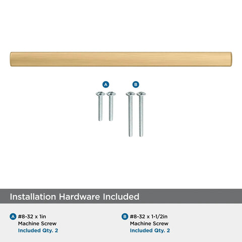 Merced 6-5/16 Inch Center To Center Champagne Bronze Cabinet Pull with included mounting screws