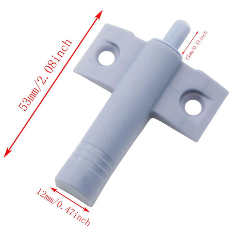 10 Piece Gray Cabinet Damping Buffer With Screws For Soft Close Doors And Drawers, ABS Plastic Door Stopper Mute Collision Preventer