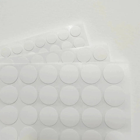White Screw Hole Cover Set Including 290 Pieces In Three Sizes 12mm 15mm And 21mm Self Adhesive PVC Caps