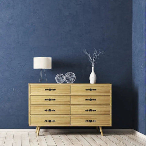 Dresser with Vintage Style Zinc Alloy Pull Handle For Cabinets And Drawers Black 4 Pack With Screws Fits 18mm Thick Wood