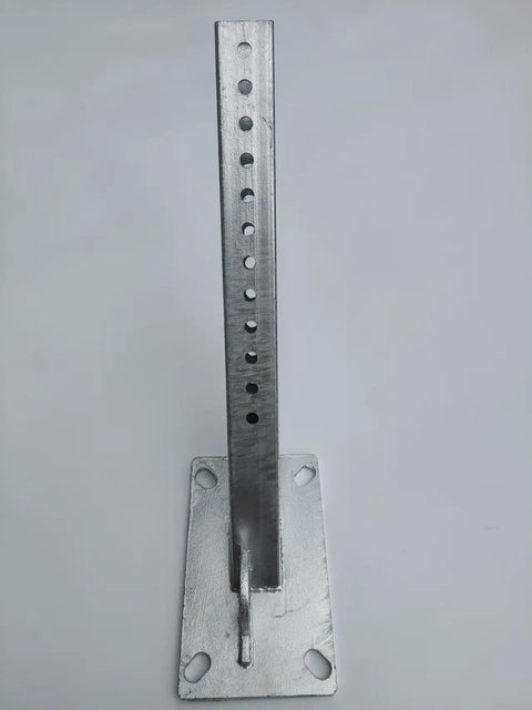 Bow rest catcher assembly for boat trailer, hot-dip galvanized with adjustable post and marine rubber cover.