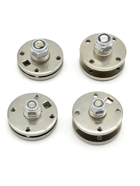 Set of 4 circular disk dampers with M8 bolts and mounting holes