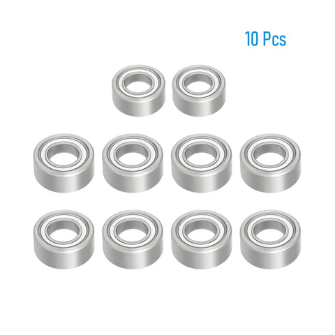 R188ZZ Deep Groove Ball Bearings 10 Pack Double Shielded Chrome Steel for Industrial Machinery displayed in a row