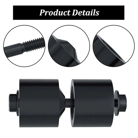 Beefy Dimple Die Tool For Dzus Fasteners In Metal Fabrication, detailed view of hex head bolt, black oxide finish, heavy duty tool