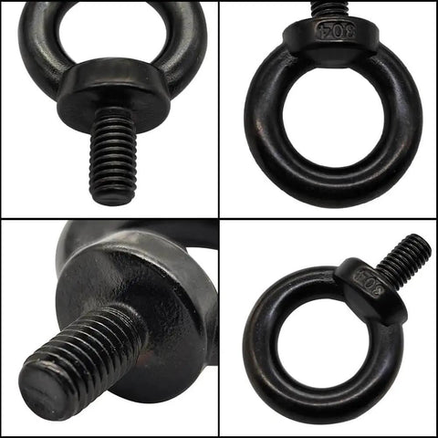 Tough As Nails M8 Lifting Eye Bolts Black Oxide 304 Stainless Steel Shoulder Thread Eye Bolts Pack Of 4