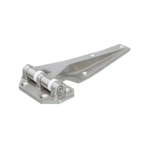 Heavy Duty Left-Hand Walk-In Cooler Door Hinge With Flush Offset Satin Stainless Steel, Corrosion-Resistant Marine Grade Hardware