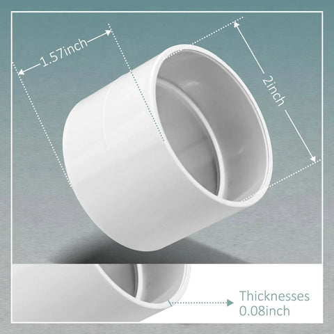 5 Pack Central Vacuum Stop Coupling Fittings 2 Inch PVC for Rough In Install Replacement DIY Friendly Easy to Install Durable Home Vacuum System Parts From GULUANT Durable Heavy Duty Construction