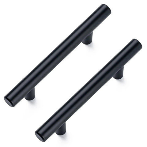 10 Pack Matte Black Stainless Cabinet Pulls 5 Inch Length With 3 Inch Center To Center For Kitchen And Bathroom Cabinets Durable Stainless Steel Hardware