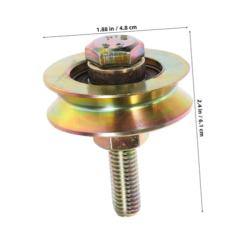 Heavy Duty Sliding Door Rollers With U Shaped Track for Smooth Motion Replacement Hardware image showing roller dimensions.