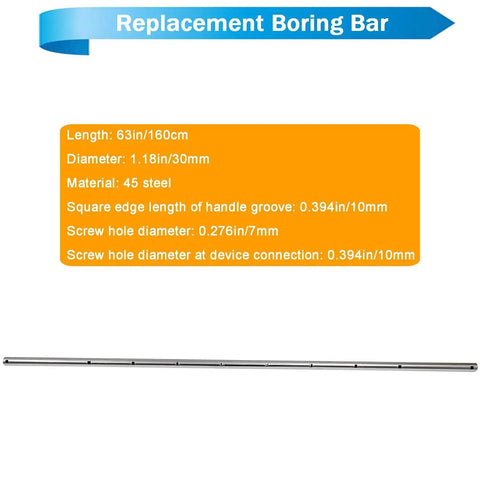 Pro Grade Portable Line Boring Machine Boring Bar 1.18 Inch By 63 Inch And 30 By 1600 Millimeter LT30 Model Steel Bar