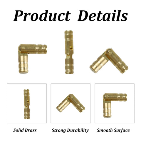 Product details of Hidden Brass Barrel Hinge Set 24 Pack 4x20mm Mini Concealed Hinges for Jewelry and Music Boxes with seamless finish.