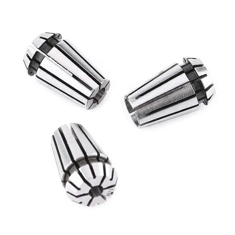 ER11 Spring Collet Set For CNC Milling And Engraving, One Eighth Inch (3.175mm), Four Millimeter And Six Millimeter Collets, three-piece set