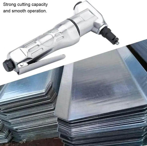 Beast Pro Grade Portable Pneumatic Metal Nibbler Cutter With High Hardness Blade and stacked metal sheets