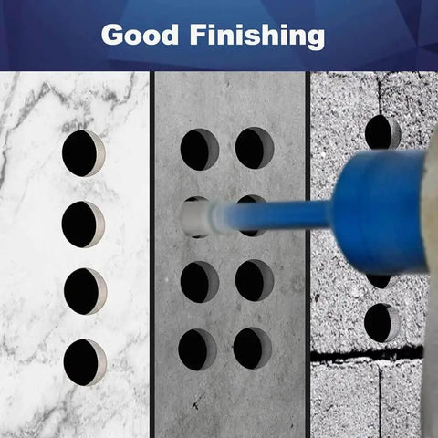 2 Pack 1/4 Inch Diamond Core Drill Bits For Porcelain Tile Ceramic Marble Granite Dry Drilling Vacuum Brazed Hole Saw in use