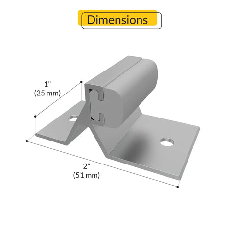 Sliding Patio Door Bumper Stop In Gray Aluminum 2 Inch Length 1 Inch Width For Sliding Door Bumper And Patio Door Stop Applications