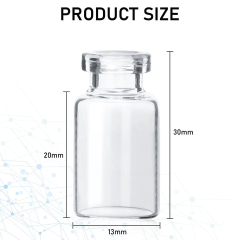 10-pack 2ml sealed sample vials, transparent glass with self-healing injection port, Amazon BISS