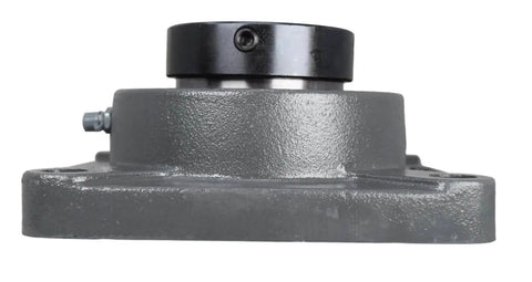 2-1/4 Inch Four Bolt Flange Bearing With Lock Collar Cam Lock Eccentric, cast iron housing, grease zerk, front view