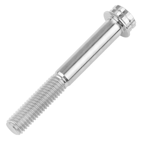 Titanium Flange Bolt M8 X 80mm 12 Point Head Grade 5 6Al4V Titanium Alloy Pack Of 4 For Bikes And Motorcycles